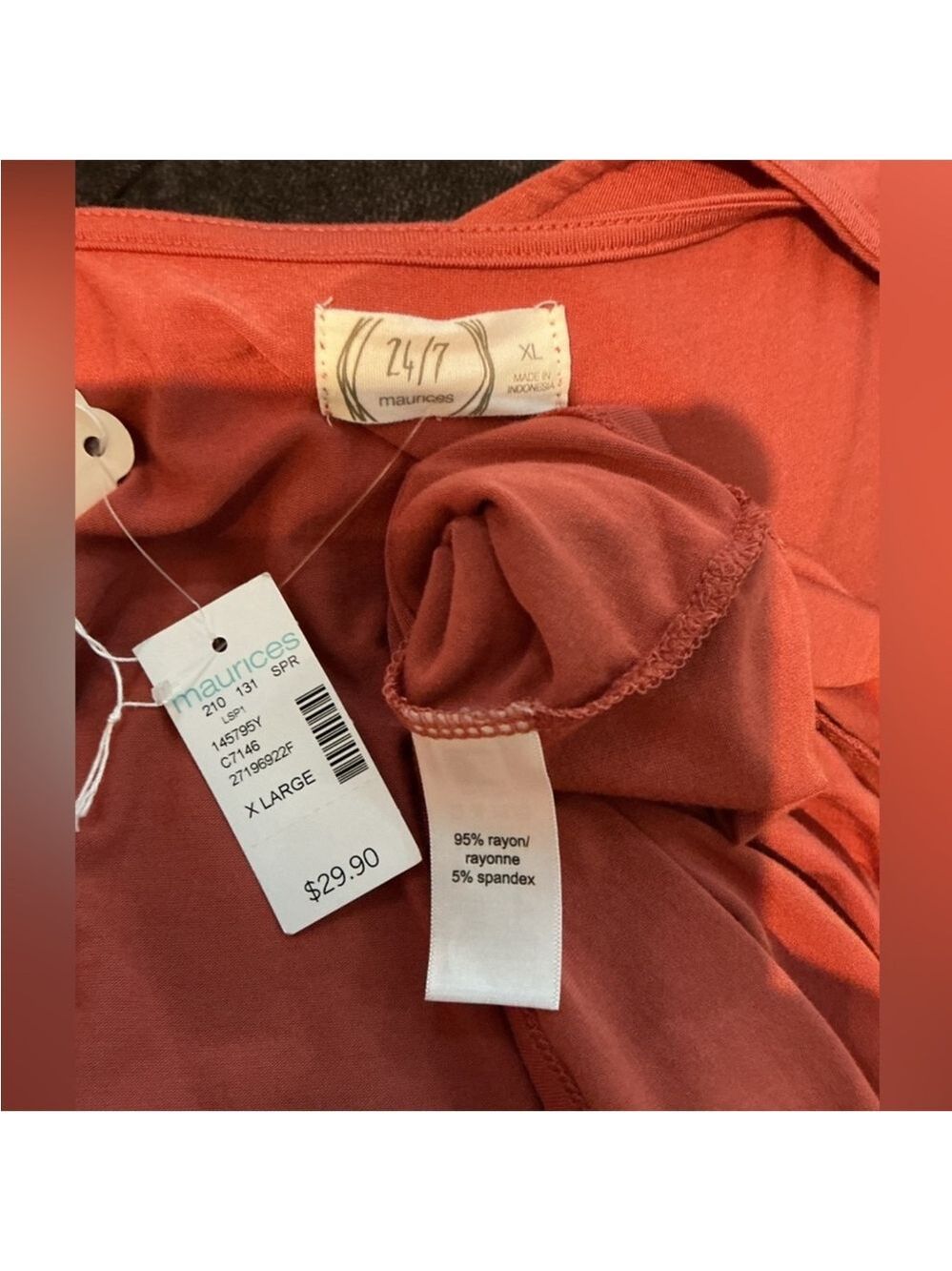Maurices 24/7 short sleeve v neck babydoll mini dress Woman’s size XL - Picture 12 of 12